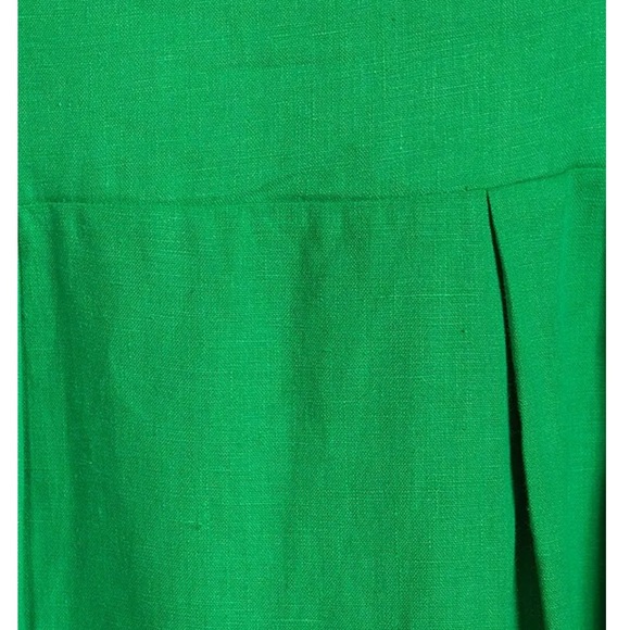 NWT Fanm Mon Citron White Full Bloom Rose Embroidered Detail Linen Midi Dress - Picture 9 of 9